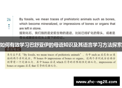 如何有效学习巴舒亚伊的母语知识及其语言学习方法探索