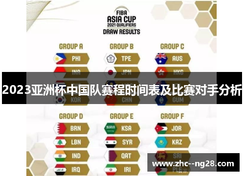 2023亚洲杯中国队赛程时间表及比赛对手分析